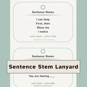 Sentence Stem Lanyard