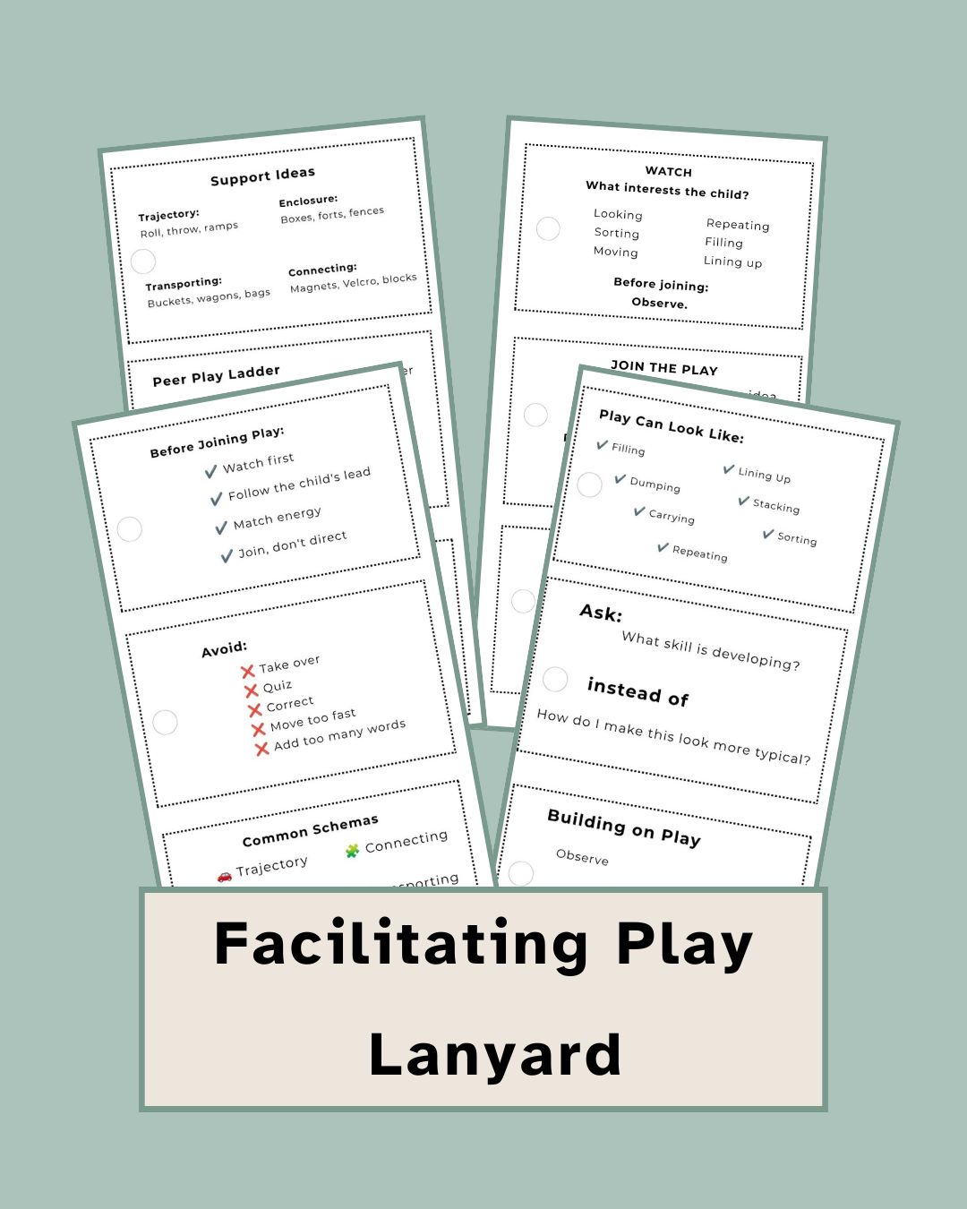 Facilitating Play Lanyard