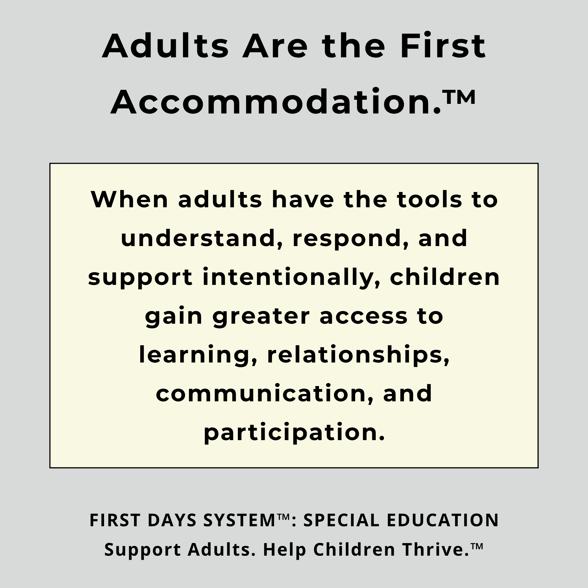 Visual Foundations™ First Days System™ for special education paraprofessional onboarding with First Days Guide, 10 posters, 20 quick and decision guides, and 40+ lanyard pages.